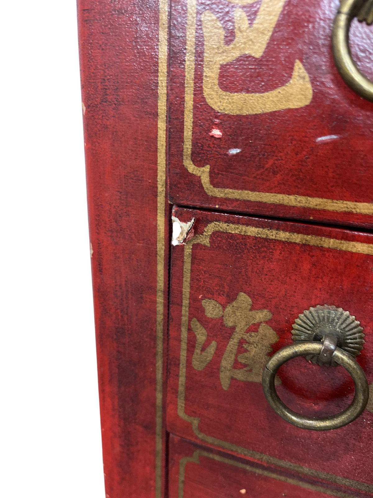 Chinese Dynasty Style Red Lacquered Handpainted Cabinet (Pre-Loved)