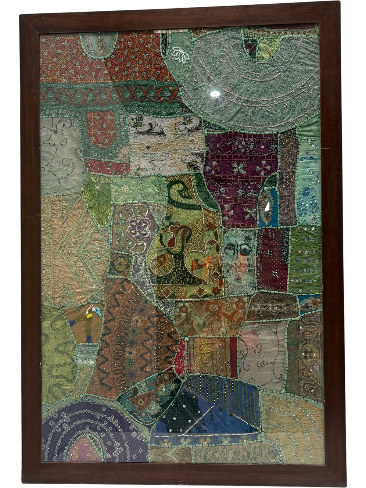 Handcrafted Indian Patchwork Textile Wall Hanging (Pre-Loved)