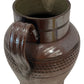 Vintage Brown Ceramic Pitcher With Floral Pattern (Pre-Loved)