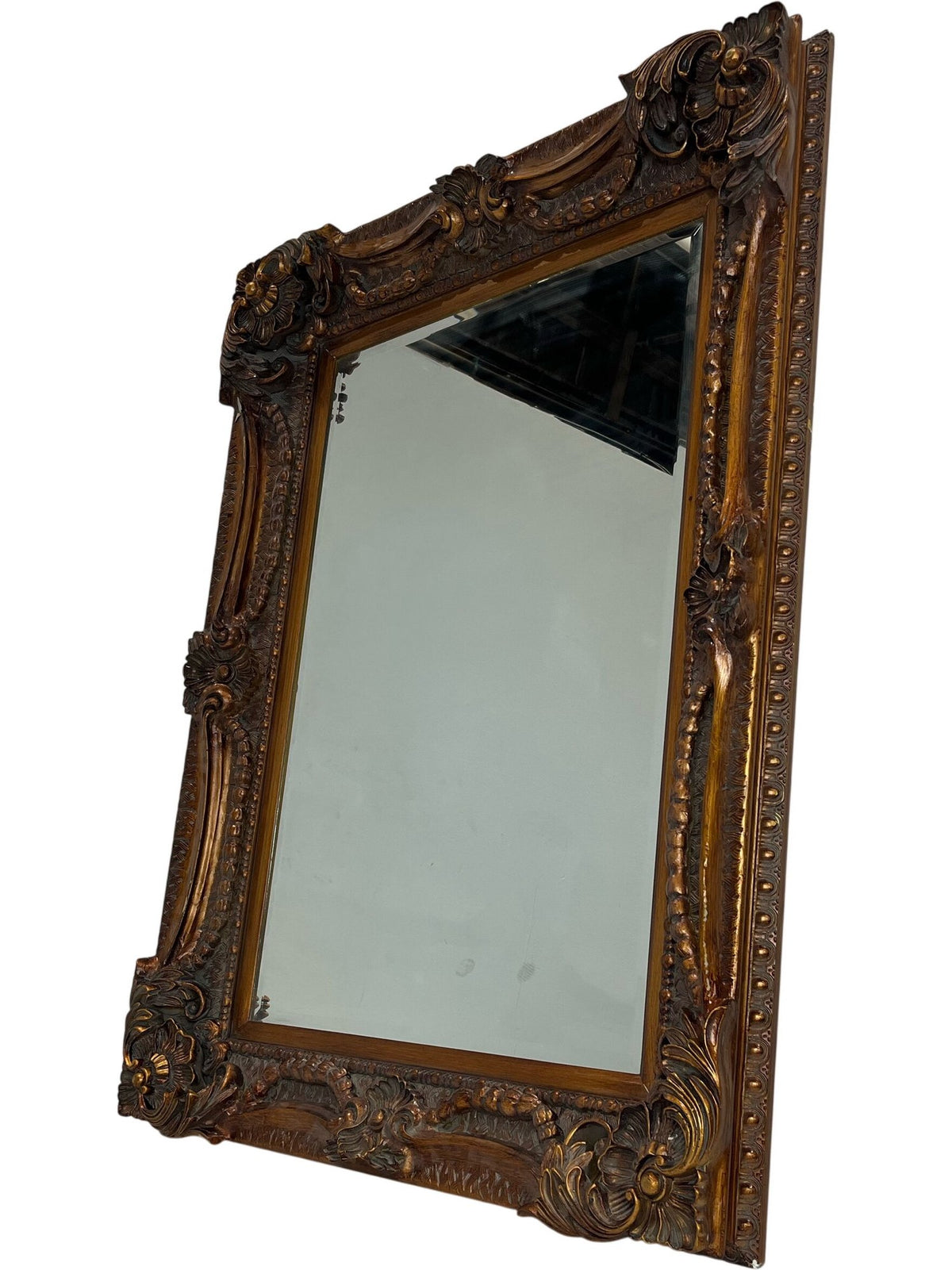 Premier Housewares Large Ornate Wall Mirror Bronze Frame (Pre-Loved)