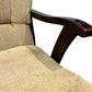 Beige Glider Rocking Chair with Matching Footstool Wooden Frame (Pre-Loved)