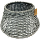 Grey Wicker Christmas Tree Skirt Collar Basket Base Cover 50cm (Pre-Loved)