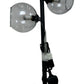 M&S 2-Light Globe Table Lamp Smoked Glass Black Modern Design (Pre-Loved)
