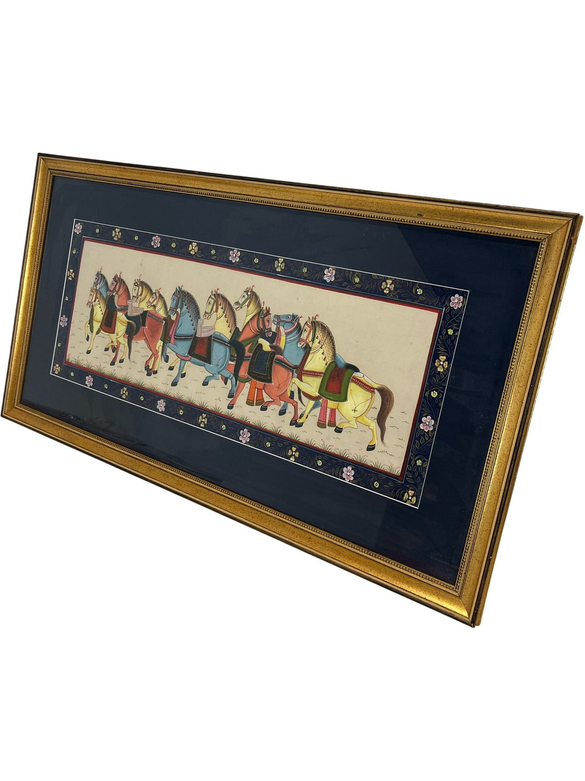 Horses Painting Gold Frame Decoration (Pre-Loved)