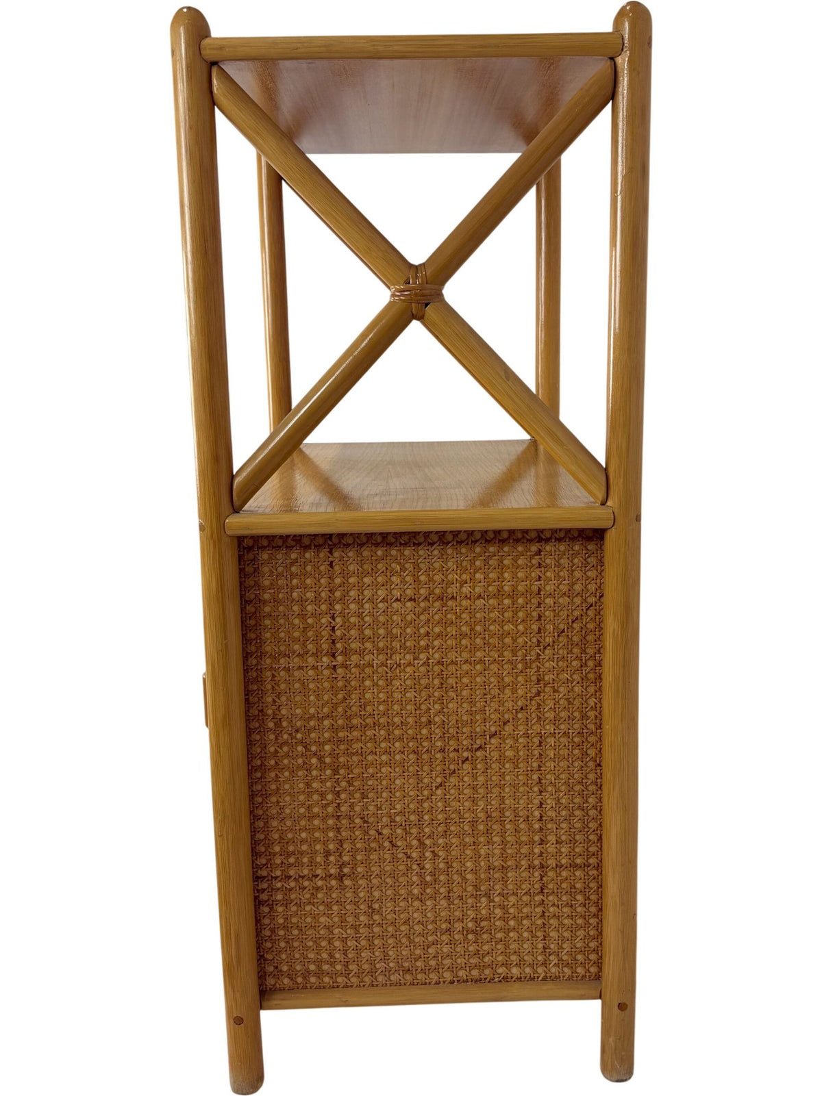 Angraves Bamboo Rattan Storage Cabinet with Open Shelf Unit (Pre-Loved)
