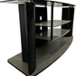 Black Glass 3-Tier TV Stand with Cable Management (Pre-Loved)