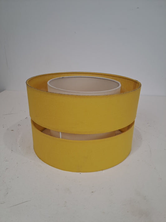 Double Banded Yellow Lamp Shade (Pre-loved)