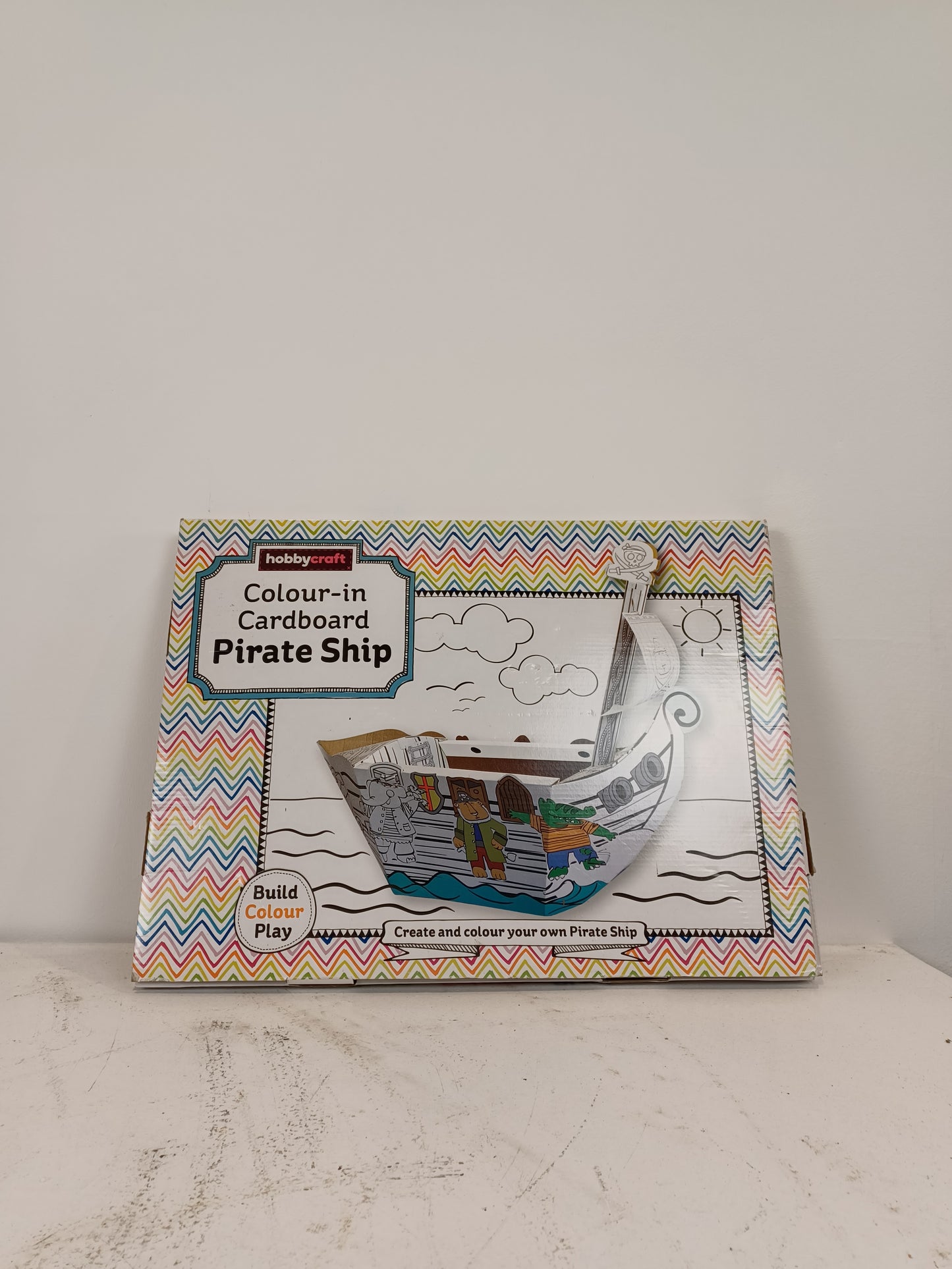 Colour-In Cardboard Pirate Ship (Pre-loved)