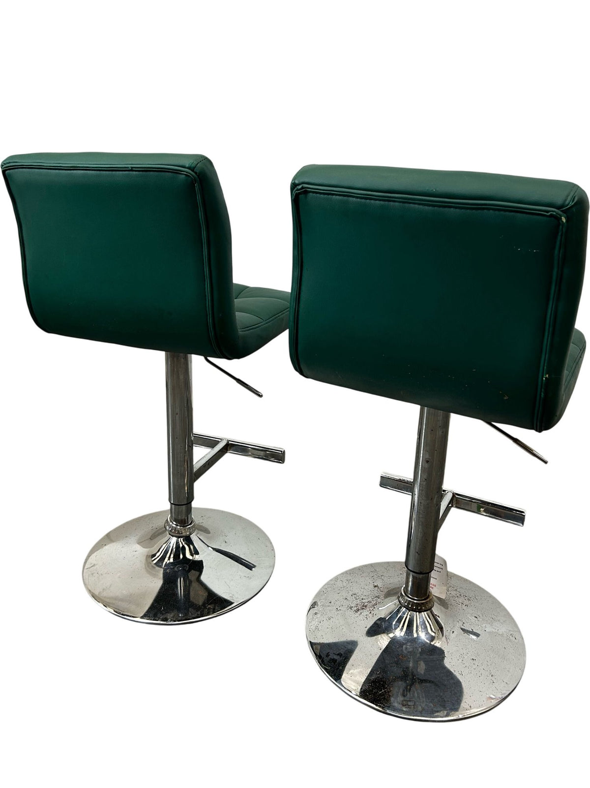 Green Bar Stools Adjustable Height (Pre-Loved)