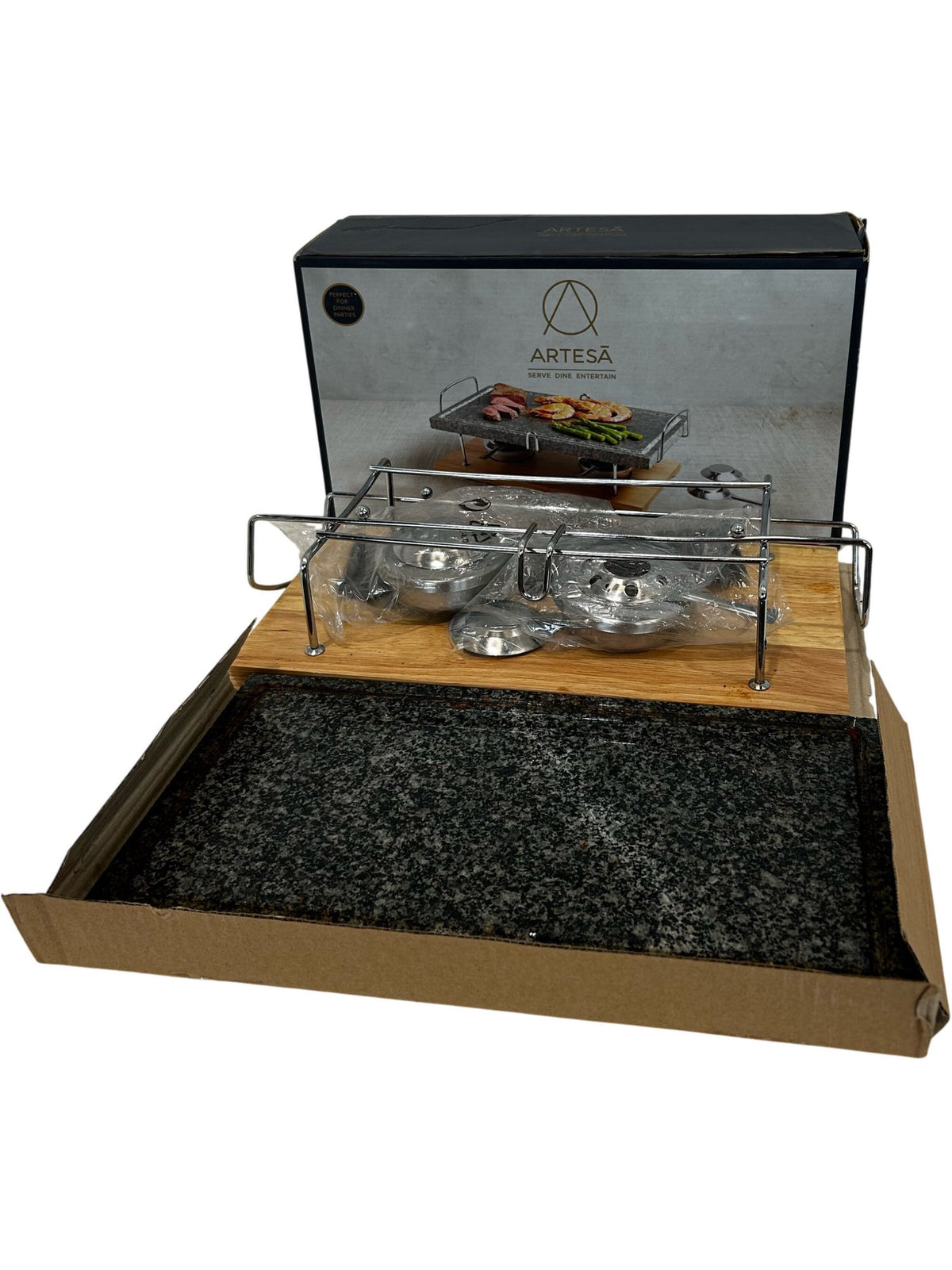 Artesa Natural Marble Hot Stone Grill Set (Pre-Loved)