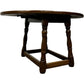Oval Wooden Drop-Leaf Side Table with Turned Legs Traditional Style (Pre-Loved)