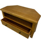 Oak Effect Corner TV Stand Media Unit Drawer Open Shelf Storage (Pre-Loved)