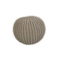 Beige Knitted Pouffe (Pre-Loved)