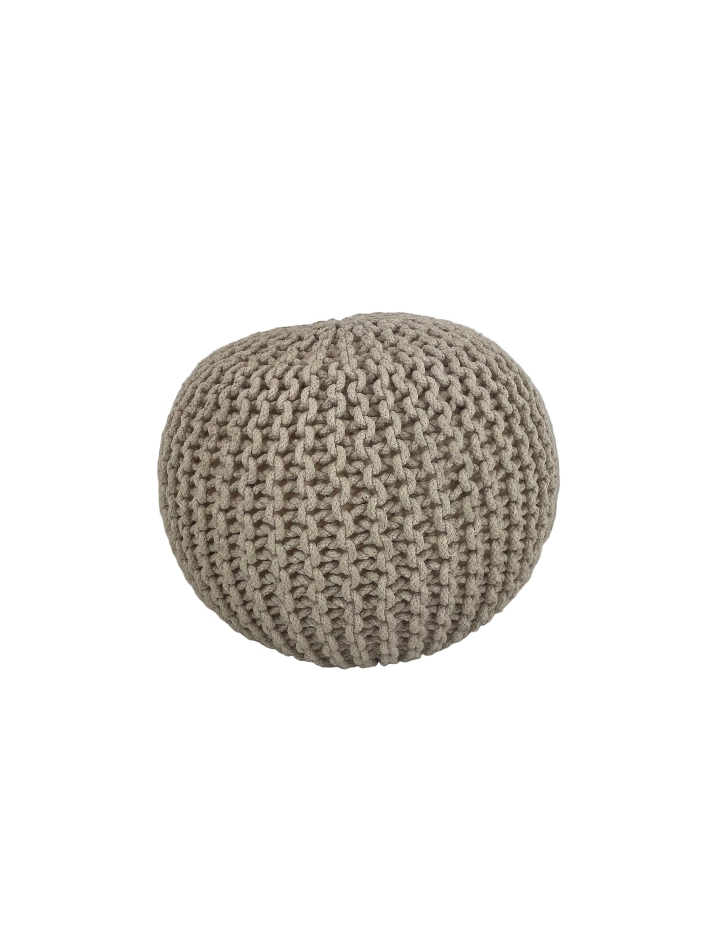 Beige Knitted Pouffe (Pre-Loved)