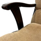 Beige Glider Rocking Chair with Matching Footstool Wooden Frame (Pre-Loved)