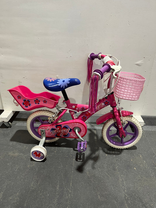 Suzy Pink 12” Children’s Bike With Stabilisers (Pre-Loved)
