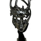 Abstract Face Sculpture Silver Black Modern Statement Decor 57cm (Pre-Loved)