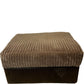 Large Brown Corduroy Storage Ottoman Footstool with Lift-Up Lid (Pre-Loved)