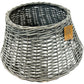 Grey Wicker Christmas Tree Skirt Collar Basket Base Cover 50cm (Pre-Loved)