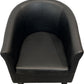 Black Faux Leather Accent Chair Armchair Upholstered (Pre-Loved)