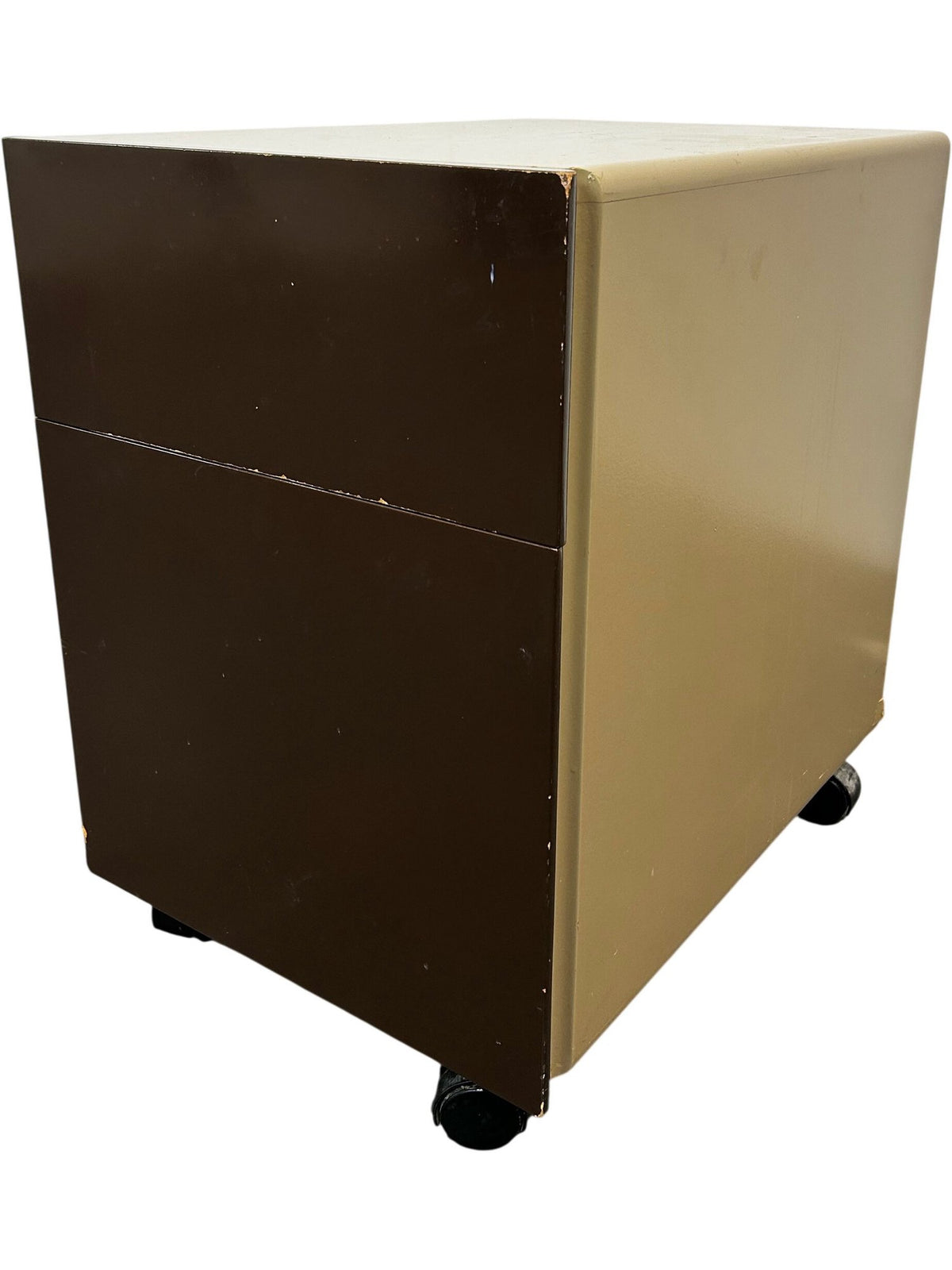 Metal 2 Drawer Mobile Filing Cabinet with Wheels (Pre-Loved)