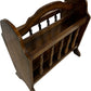 Vintage Style Wooden Magazine Rack with Spindle Detail & Handle (Pre-Loved)