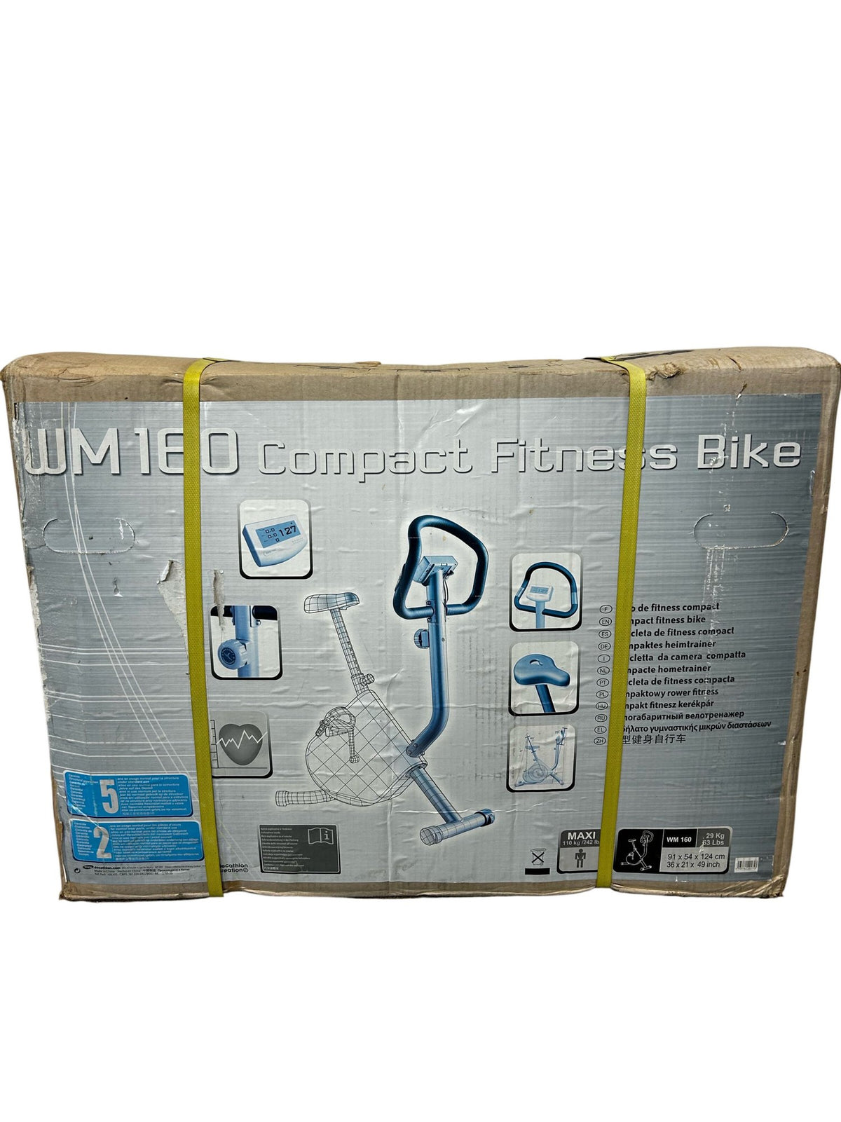 WM160 Compact Upright Exercise Fitness Bike with LCD Display (Pre-Loved)