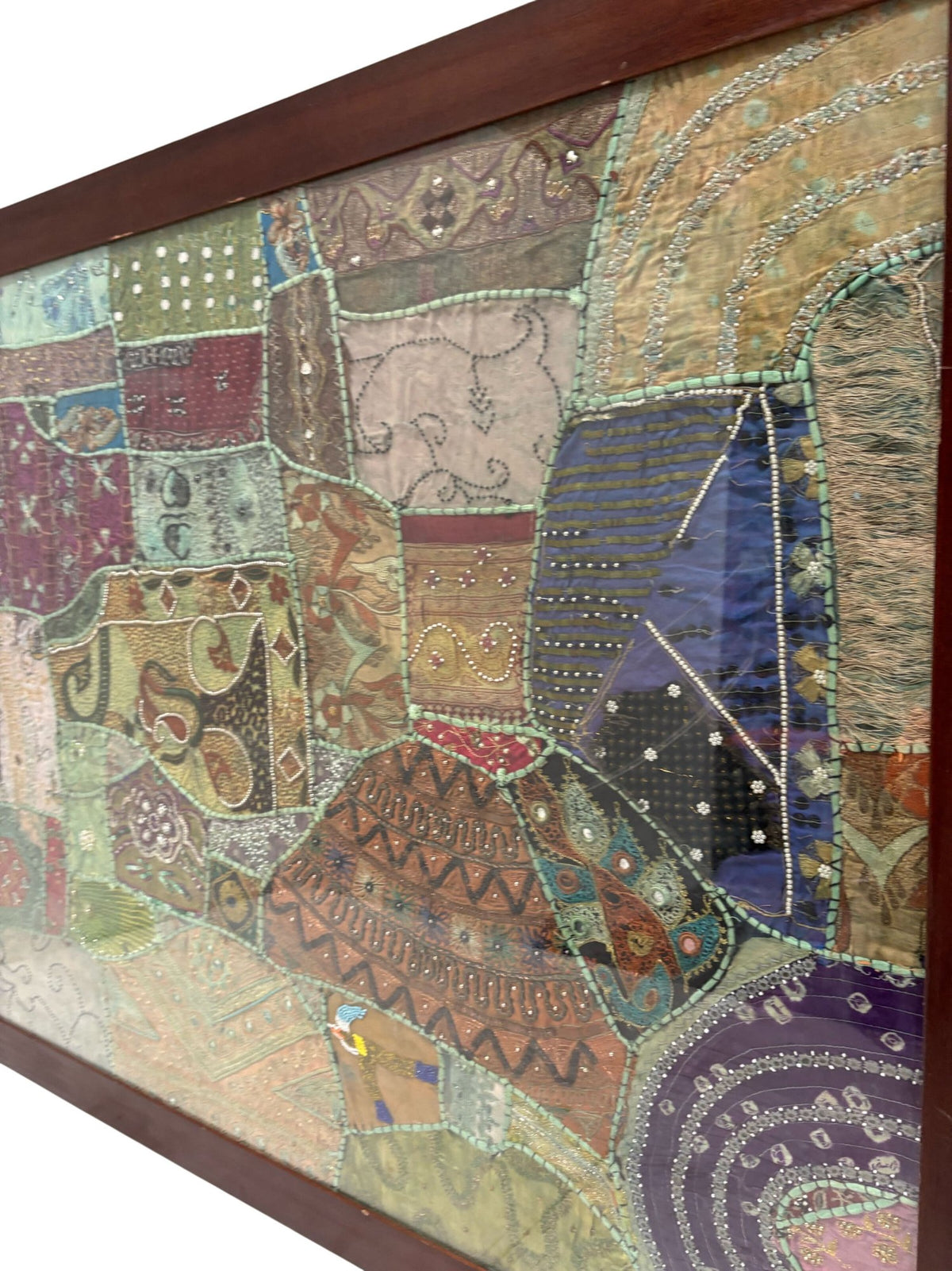 Handcrafted Indian Patchwork Textile Wall Hanging (Pre-Loved)