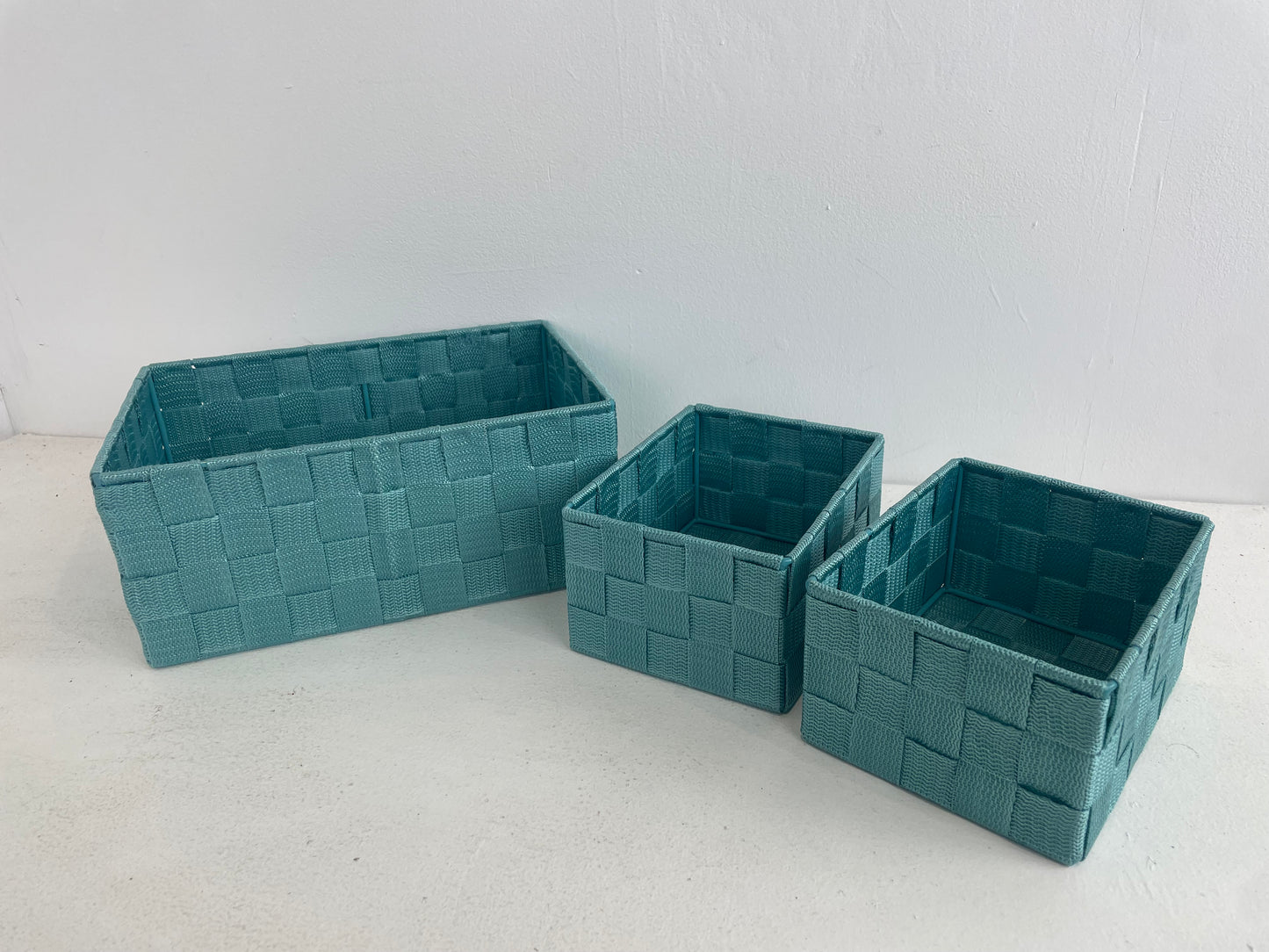 Blue Woven Baskets X3 (Pre-Loved)