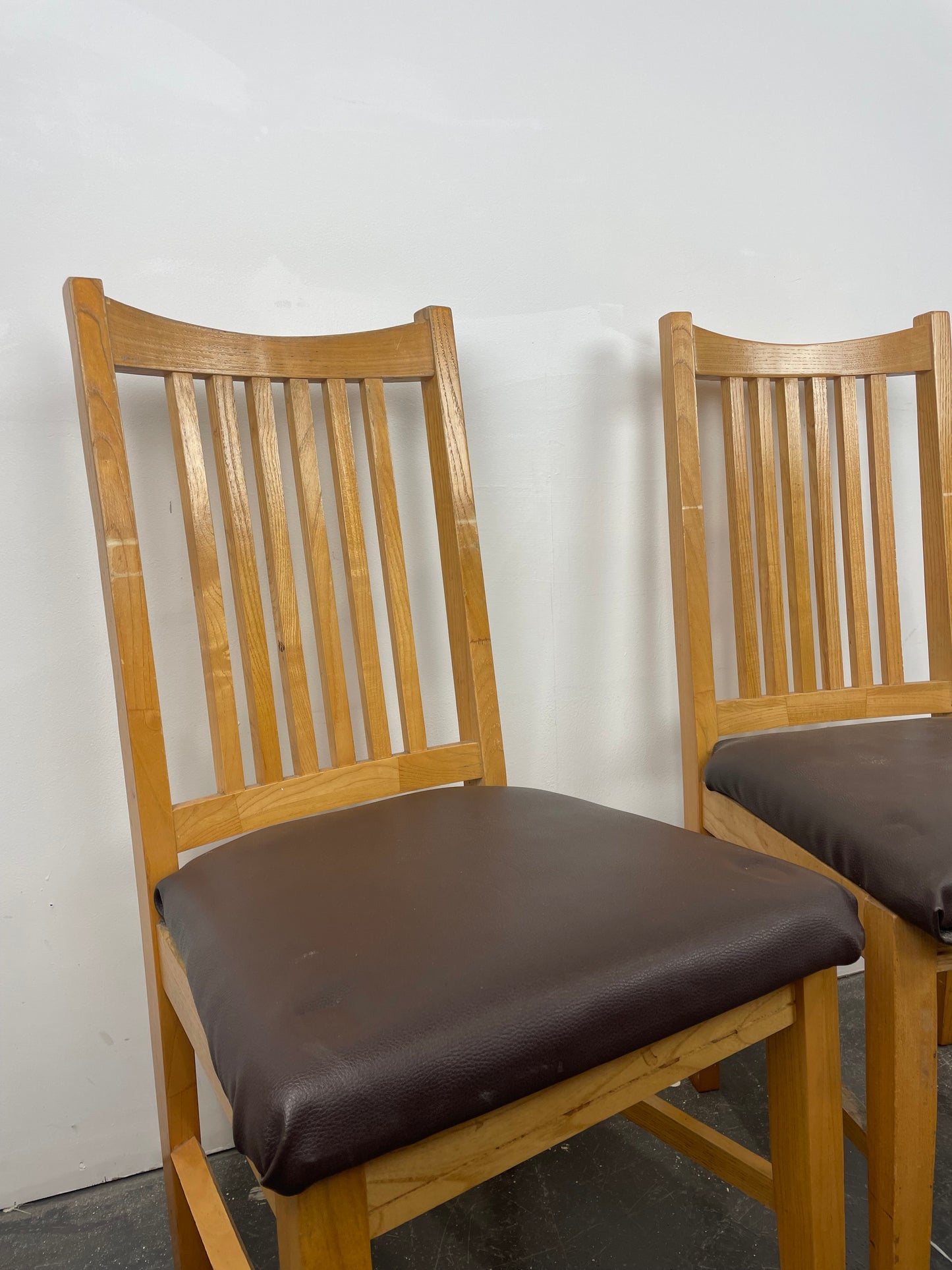 Brown Cushioned Dining Chairs X2(Pre-loved)