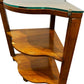 Pair of Wooden 3-Tier Corner Tables with Glass Tops (Pre-Loved)