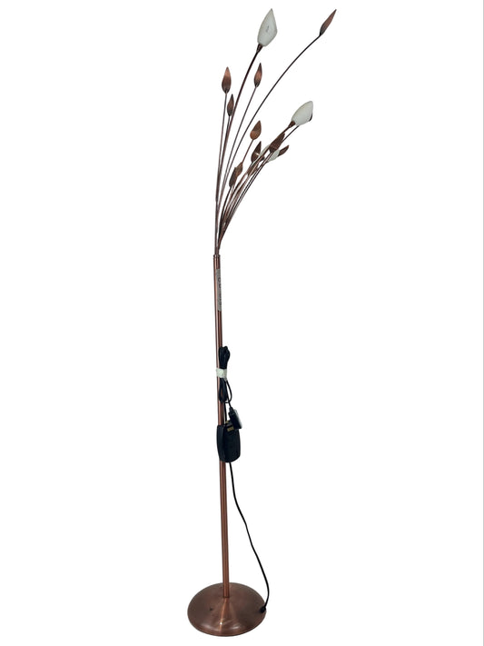 Rose Gold Decorative Leaf Floor Lamp (Pre-Loved