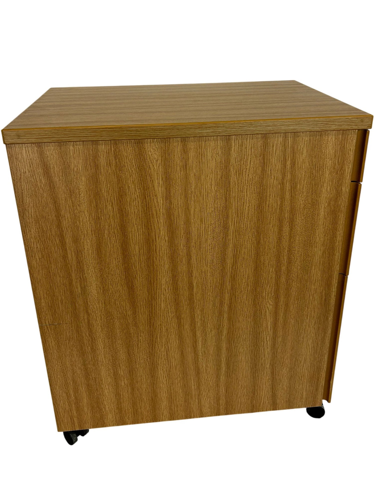 EFG 3 Drawer Mobile Pedestal Filing Cabinet Lockable Oak Effect (Pre-Loved)