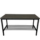 Hallway Shoe Storage Bench Wooden Top Metal Rack 85cm (Pre-Loved)