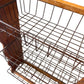 Vintage Wooden Storage Rack with Metal Wire Baskets (Pre-Loved)