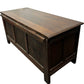 Vintage Wooden Storage Chest Blanket Box Hinged Lid Dark Wood (Pre-Loved)
