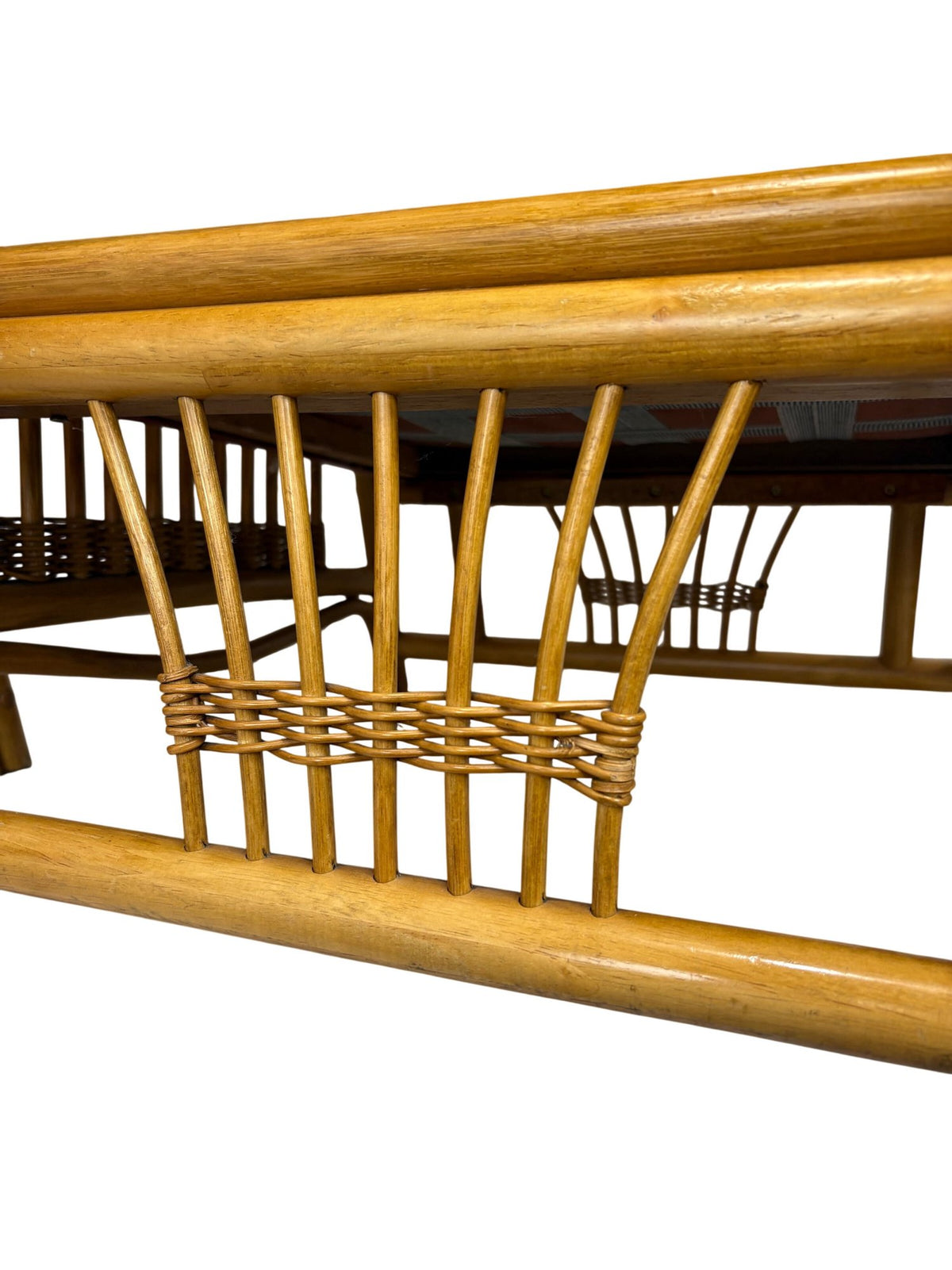 Mid Century Vintage Boho Bamboo Rattan Lounge Chairs Set of Two(Pre-Loved)