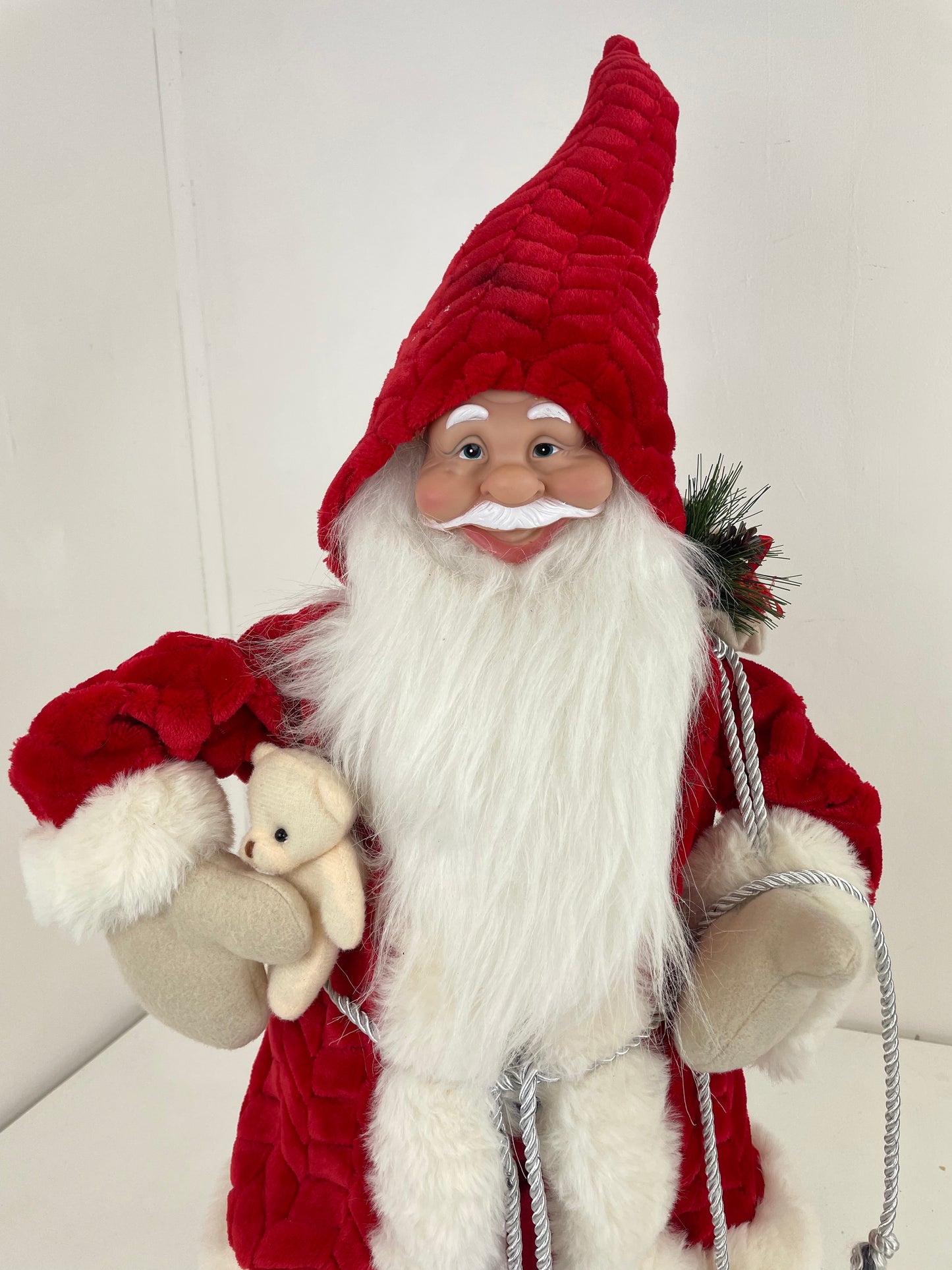 Red Standing Large Papa Noel Santa Claus Indoor Decoration (Pre-loved)