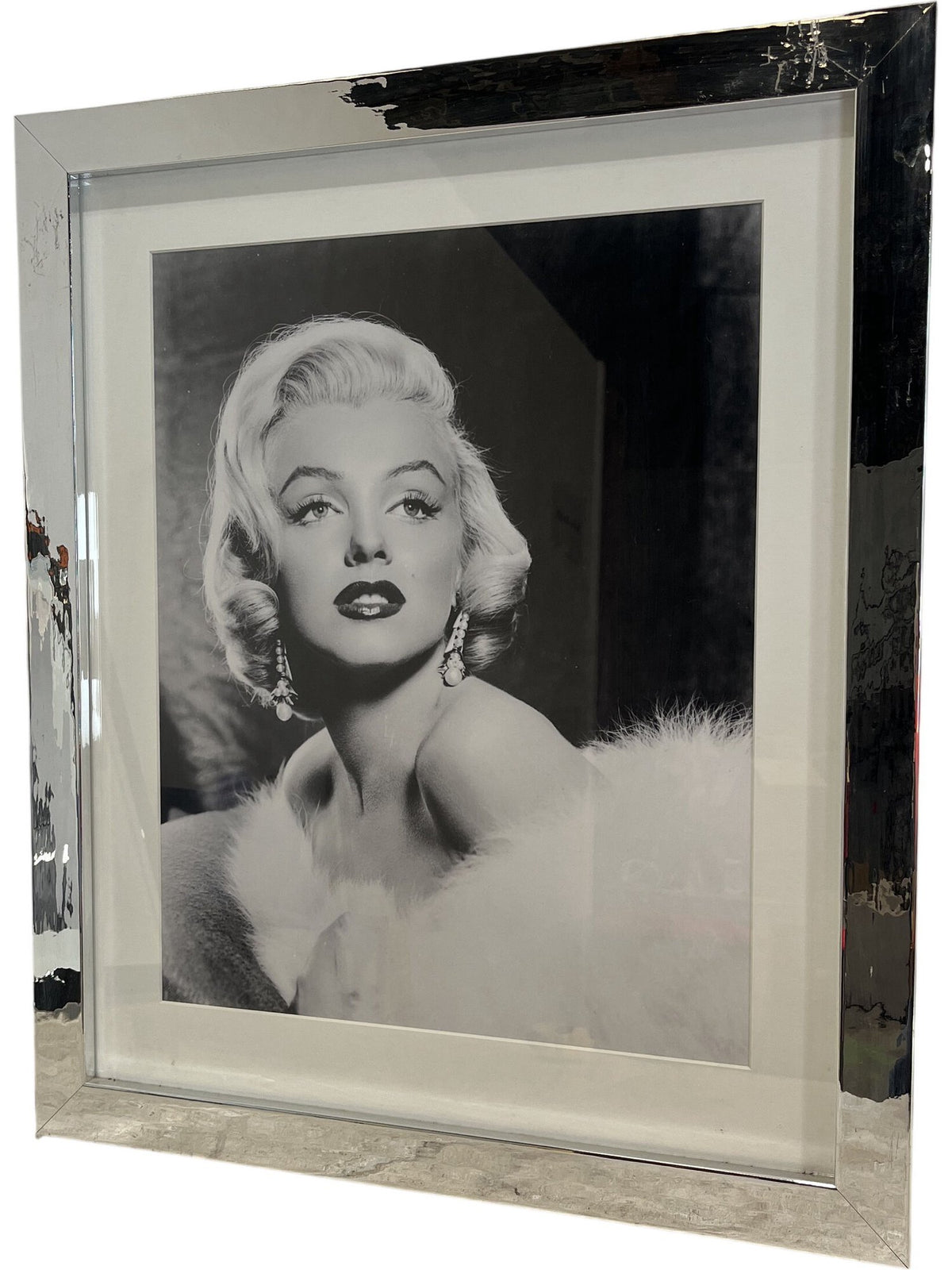 Classic Black & White Marilyn Monroe Silver Framed Photograph (Pre-Loved)