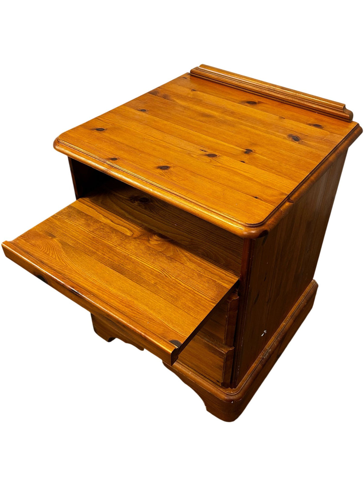 Vintage Wooden Nightstand Two Drawers Pine (Pre-Loved)