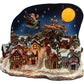 Animated Santa Scene Decoration with Moving Parts (Pre-Loved)