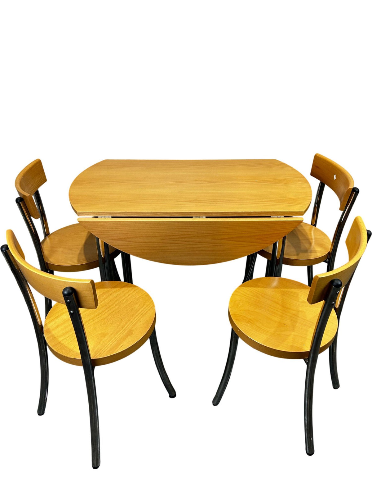 Drop Leaf Dining Table with 4 Chairs Folding Space Saving Set (Pre-Loved)