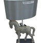 Vintage Grey Horse Figurine Lamp (Pre-Loved)