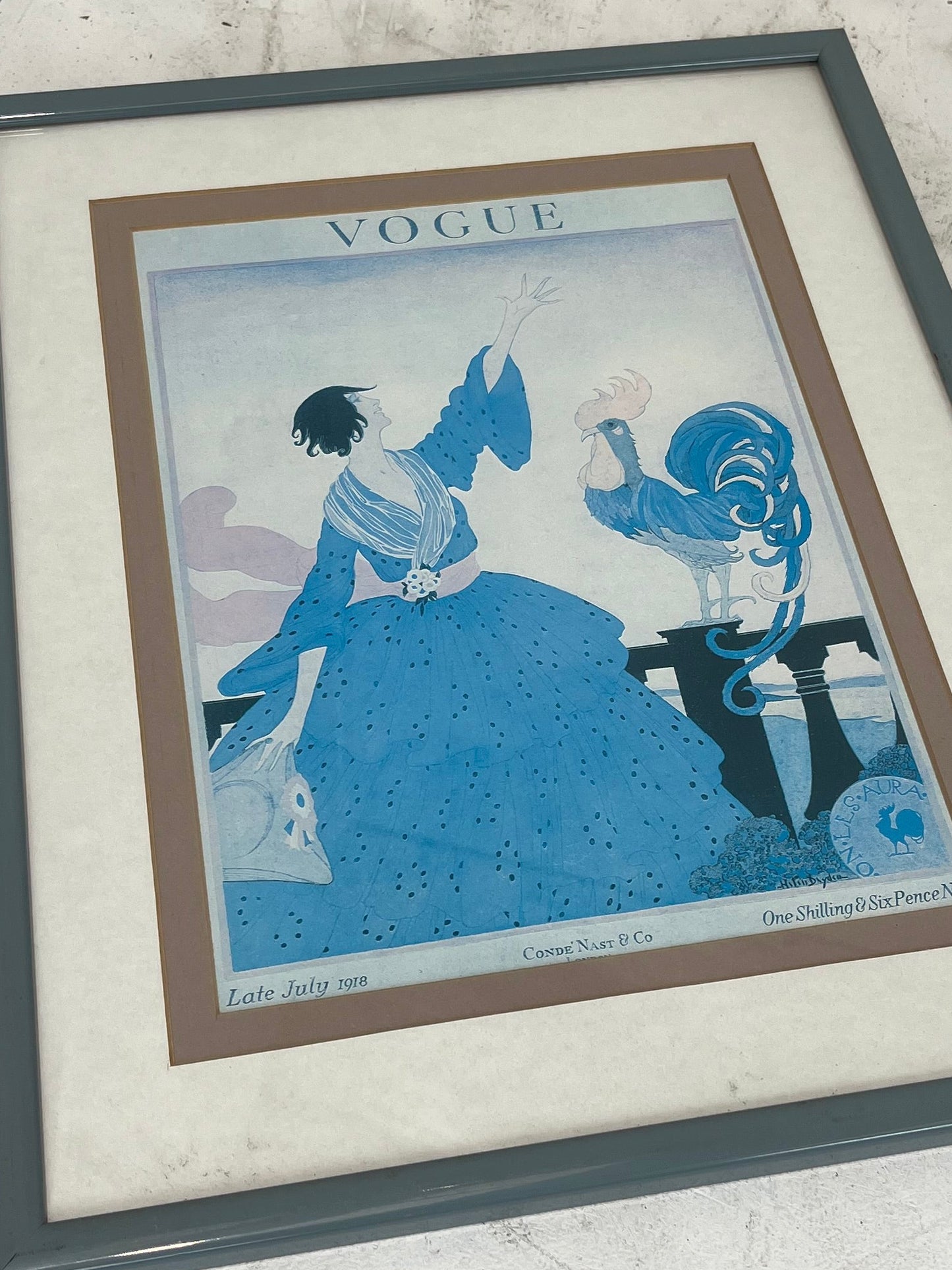 Vintage-Style Vogue Cover Framed Picture (Pre-Loved)