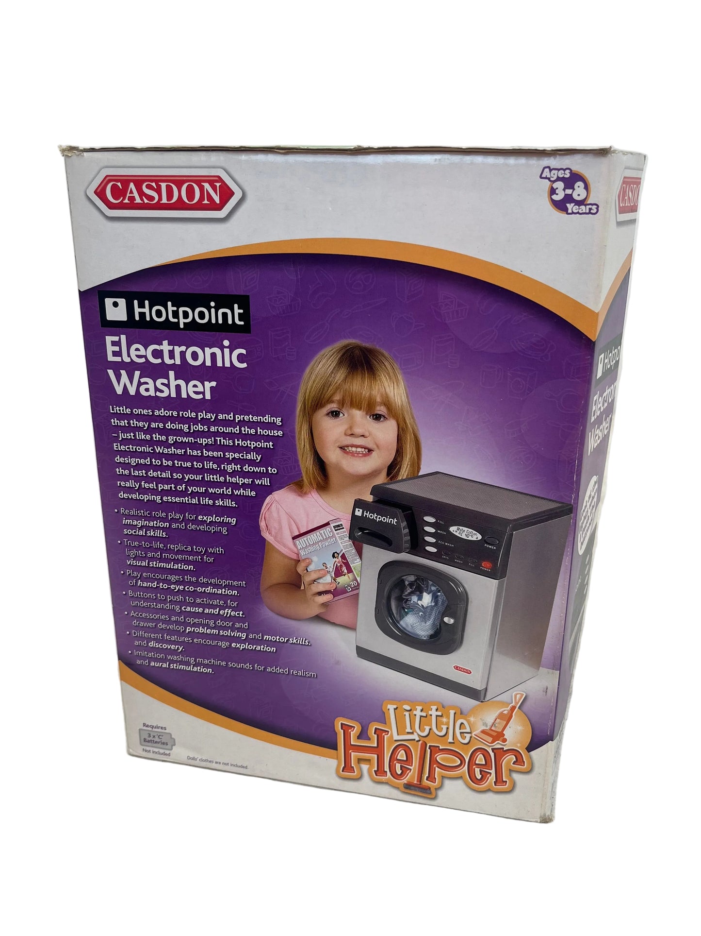 Casdon Hotpoint Little Helper Mini Toy Electronic Washing Machine (Pre-Loved)