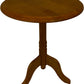 Round Wooden Pedestal Side Table Tripod Base Brown Occasional Table (Pre-Loved)