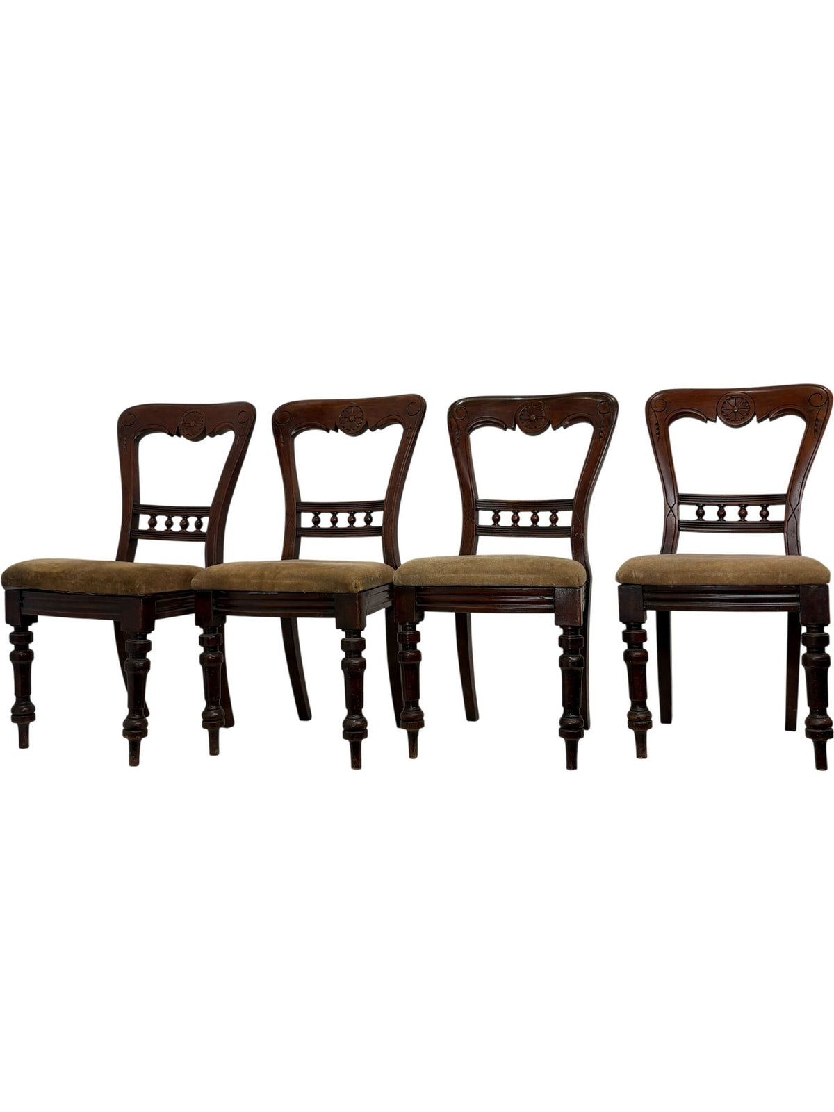Antique Victorian Wooden Dining Chair Set of 4 (Pre-Loved)