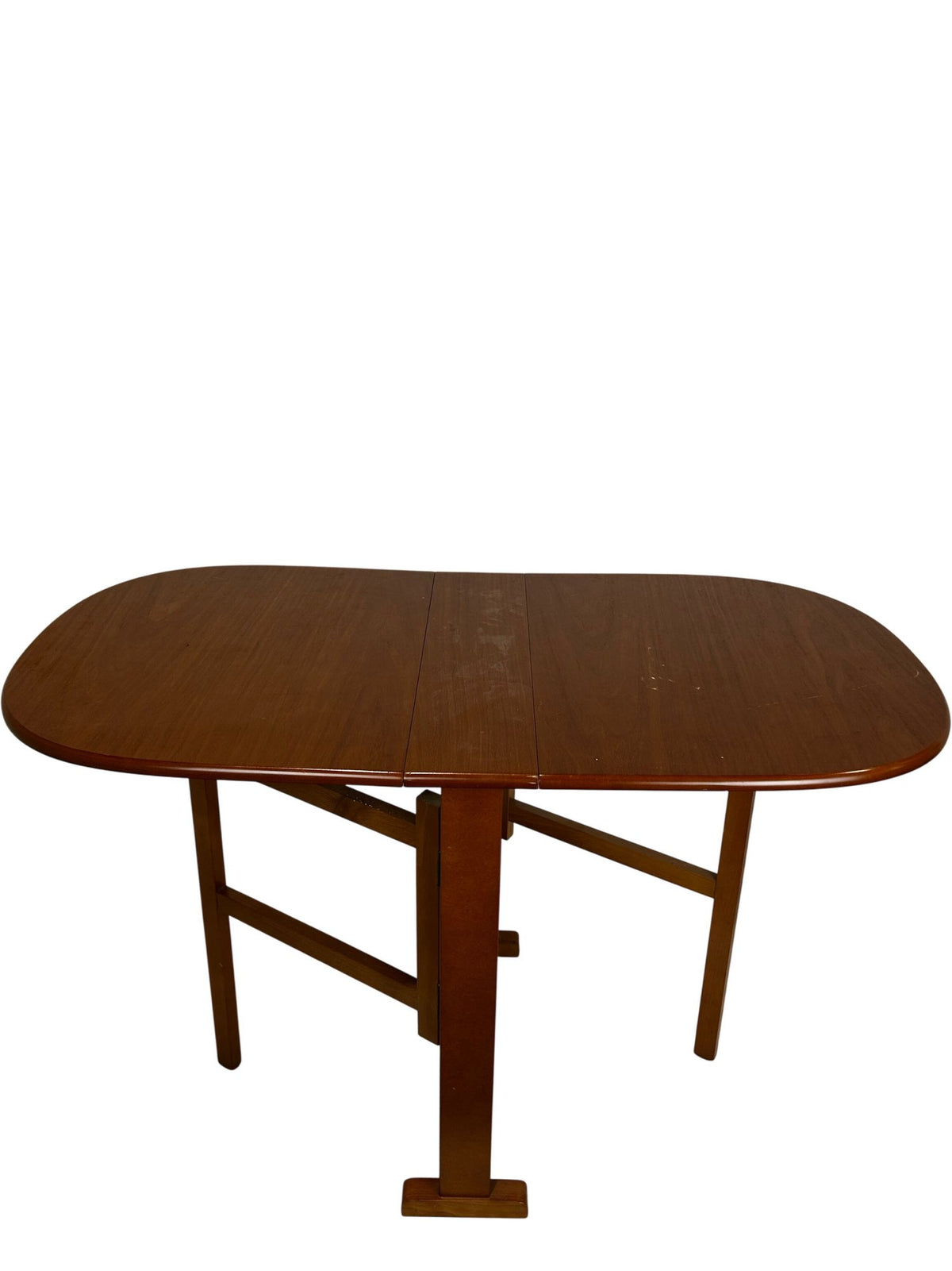 Drop Leaf Folding Dining Table Compact Space Saving Wood 120cm (Pre-Loved)