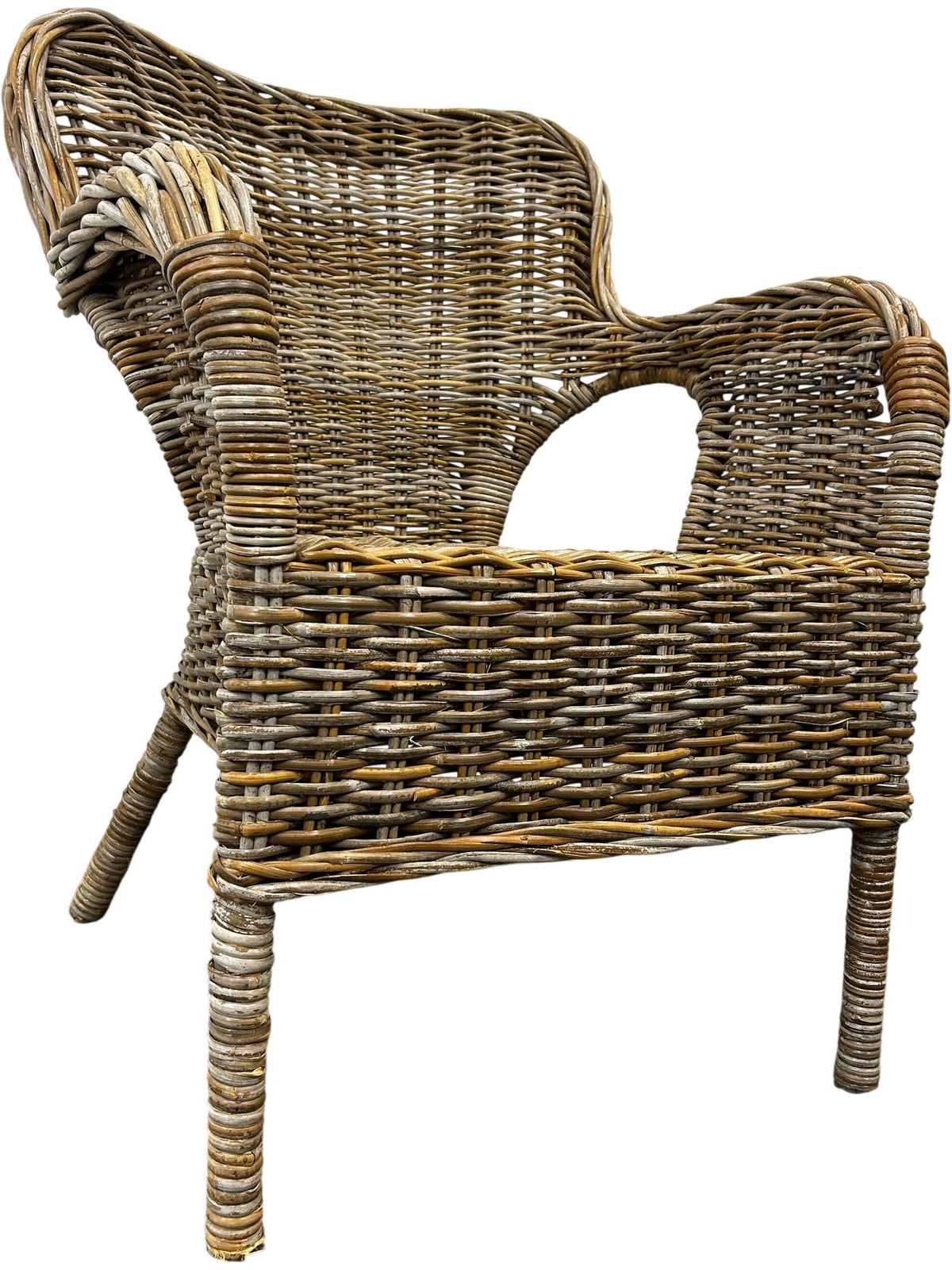 Rattan Armchair Natural Finish (Pre-Loved)