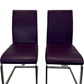 Pair of Purple Cantilever Dining Chairs Chrome Metal Frame (Pre-Loved)